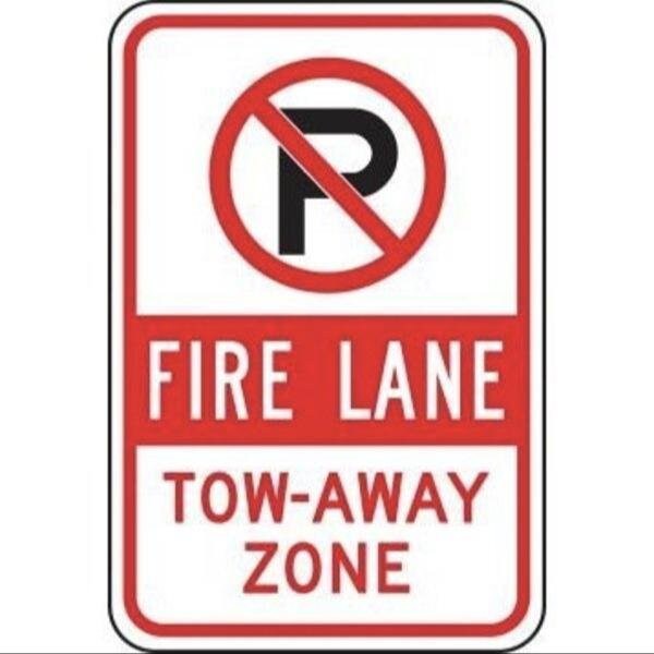 Accuform NO PARKING SIGNS 18 in X 12 in ENGINEER FRP131RA - main